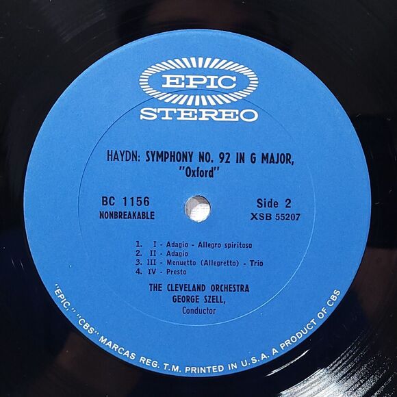 George Szell LP Schubert: Unfinished Symphony No. 8 / Haydn: Oxford Symphony 92 - Picture 4 of 4